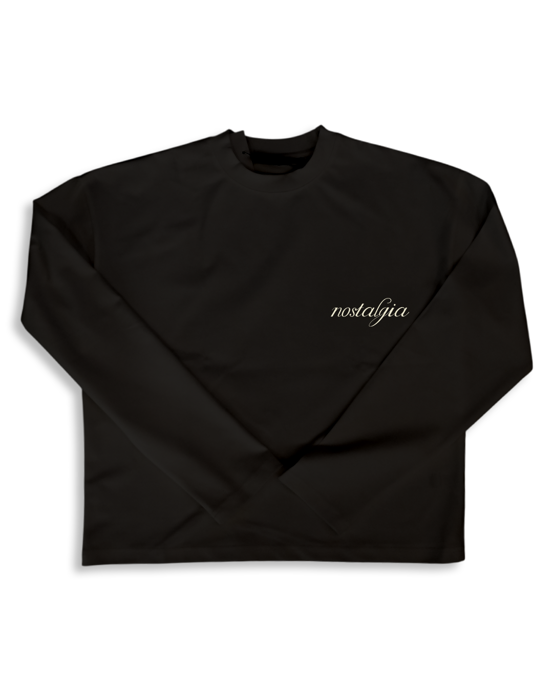 Alpha Project x Nostalgia - Boxy Long Sleeve - Charcoal Black and White
