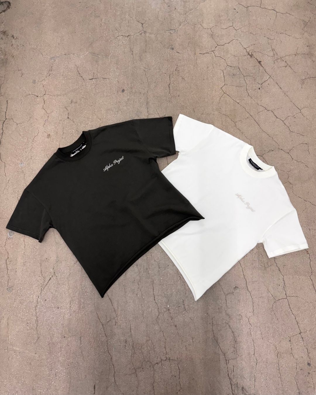 Manila x London - Cropped Boxy Fit T-Shirt - Cream White