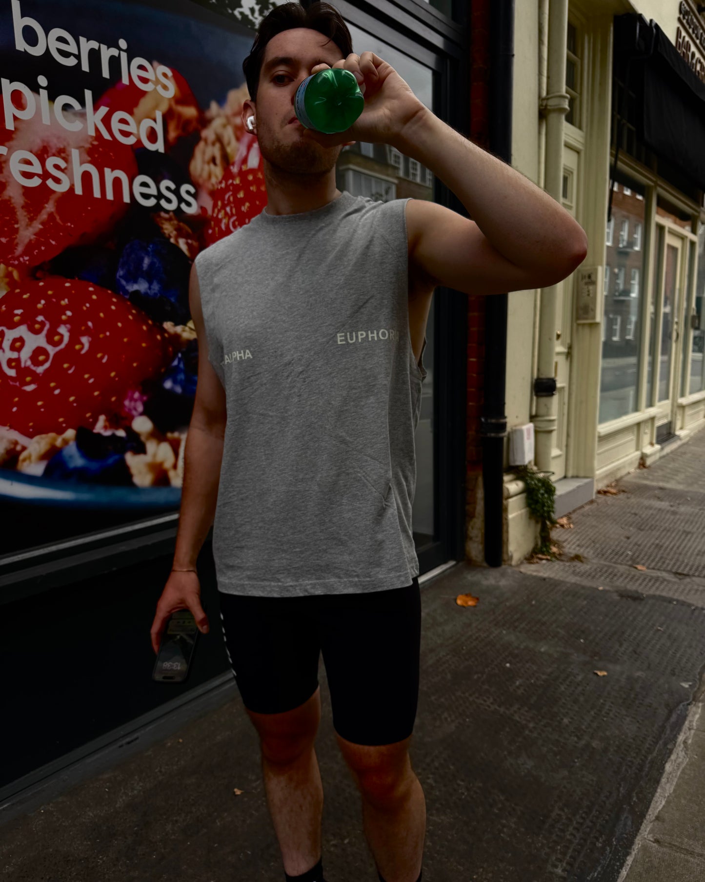 Alpha x Euphoria - Oversized Tank - Stone grey
