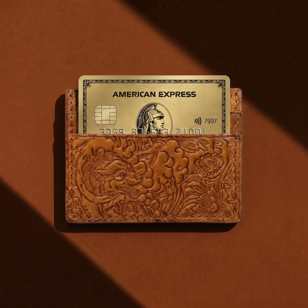 AP - Double Card Holder - Mountain Wolf - Cognac – AlphaProjectClub