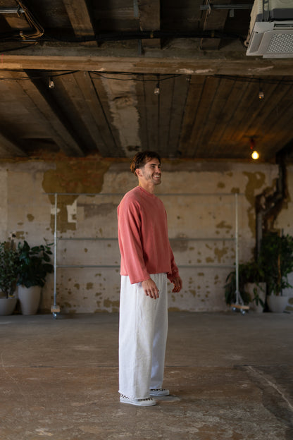 Alpha Project - Waffle #2 - Long Sleeve - Washed Red
