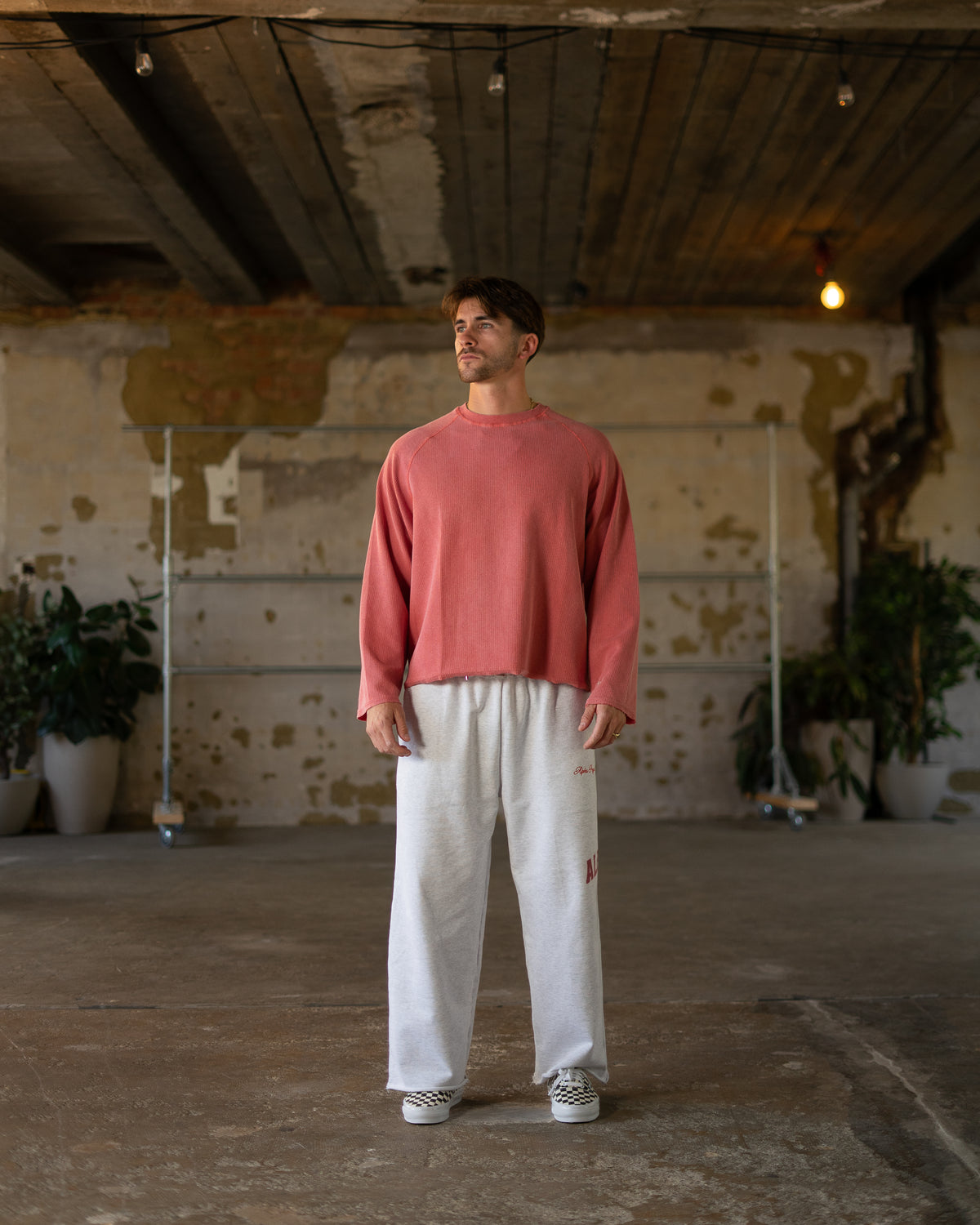 Alpha Project - Waffle #2 - Long Sleeve - Washed Red