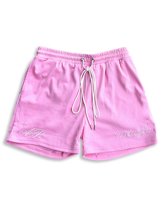 Alpha Project x Nostalgia - Retro Mesh Short - Baby Pink