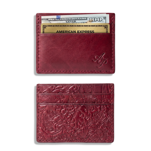 AP - Double Card Holder - Mountain Wolf - Burgandy