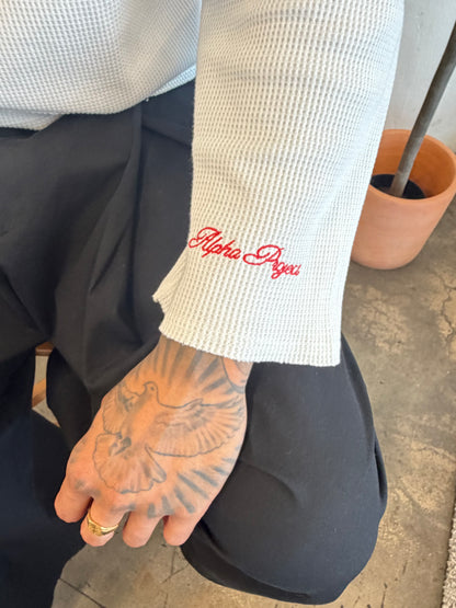 Alpha Project - Waffle Long Sleeve - Off White