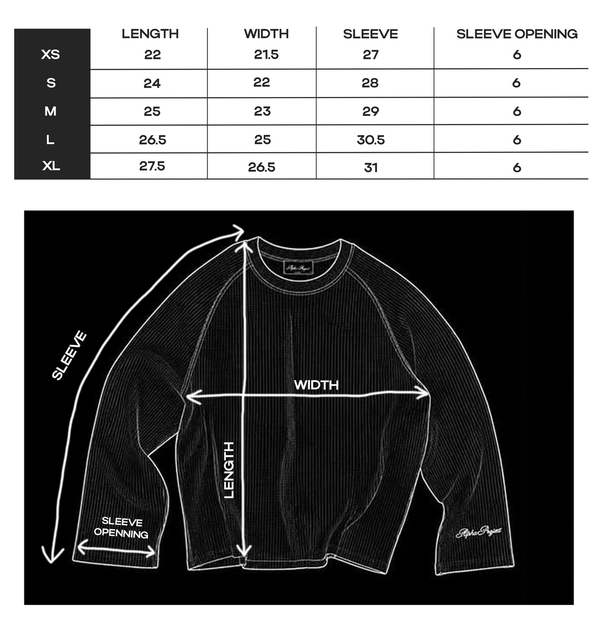 Alpha Project - Waffle #2 - Long Sleeve - Dark Navy